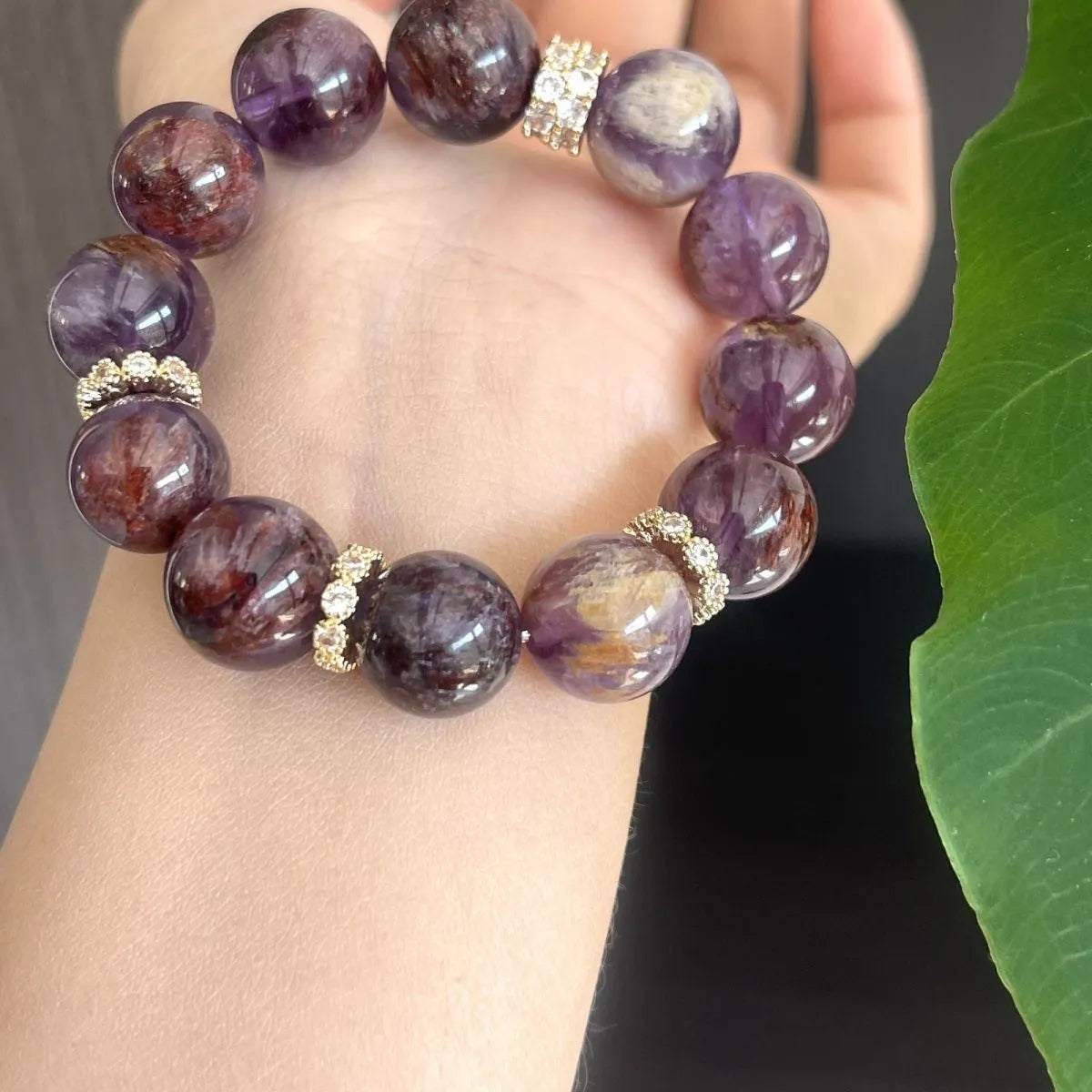 Zircon Amethyst Bracelet｜Tibetan Starlight · Artisan Crafted