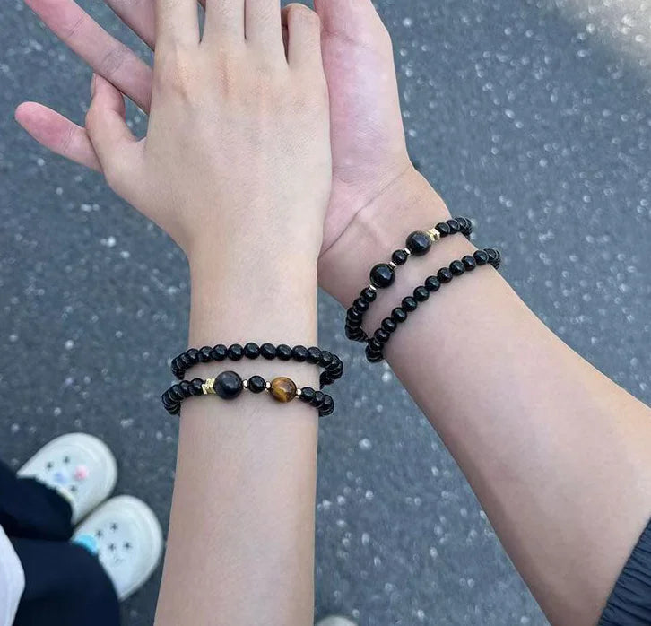 Obsidian Tiger Eye Double Strand｜Highland Craft · Stone Duet