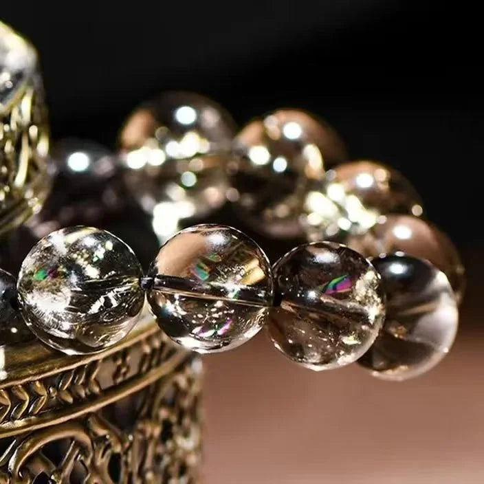 Single-Layer Bracelet｜Smoky Quartz Mist·Himalayan Dark Light——A Wristbound Guardian of Calm