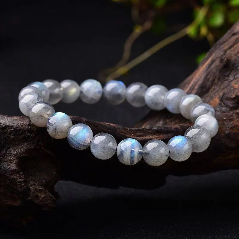 Silver-Gray Labradorite·Himalayan Starlight——A Mala of Inner Light