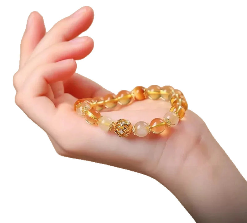 Citrine Single-Layer Bracelet｜Himalayan Sunlight · A Wristbound Talisman of Prosperity