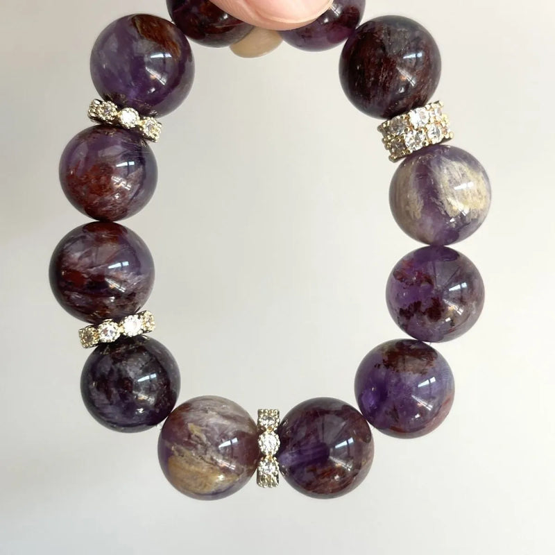 Zircon Amethyst Bracelet｜Tibetan Starlight · Artisan Crafted