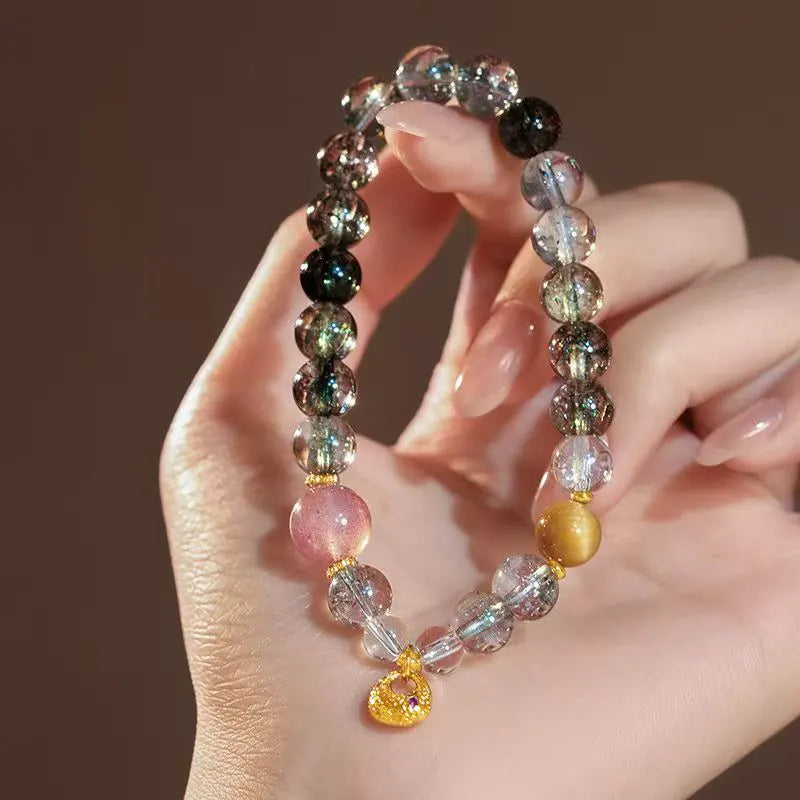 Green Aventurine &amp; Strawberry Quartz Beads｜Prosperous Spirit · Tender Synergy  Pure Design