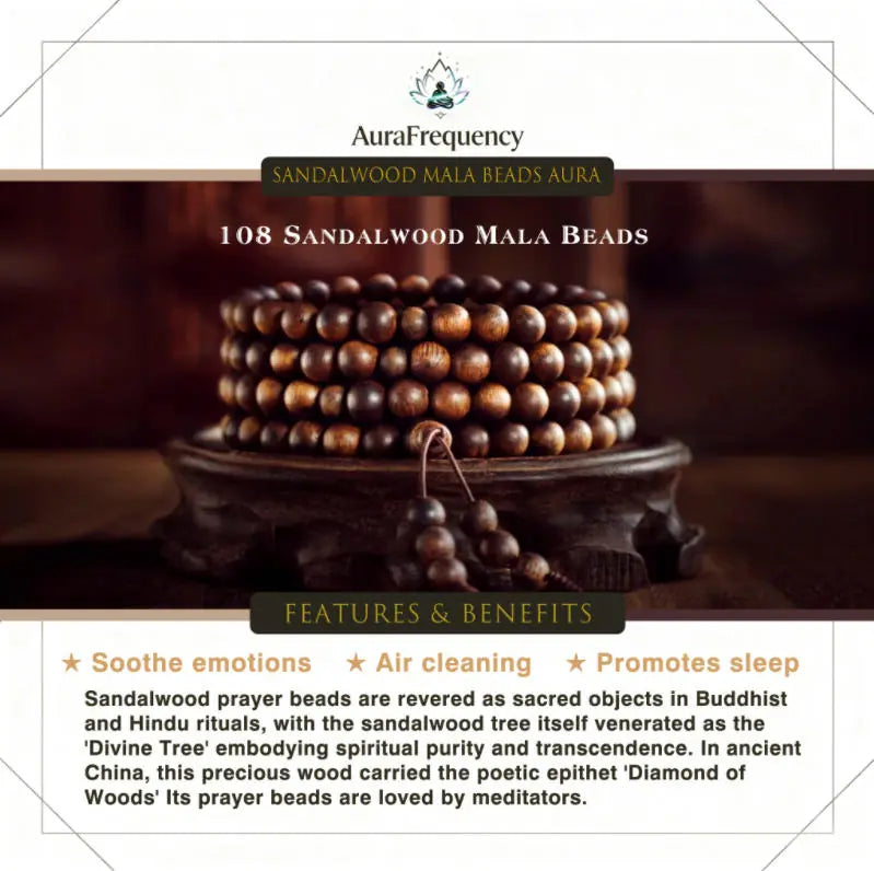 Sacred Wood & Lake Quartz Mala