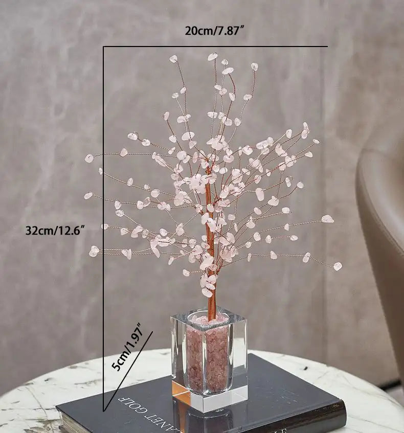 Illuminate Your Sanctuary: Natural Crystal Healing Tree Decor