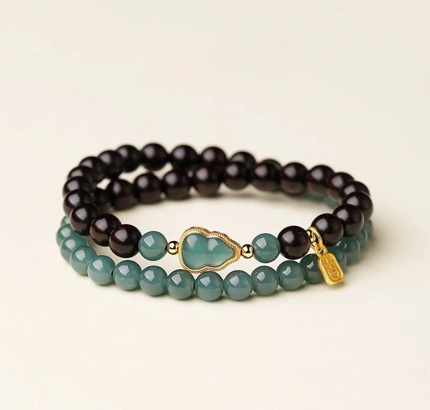 Himalayan Harmony Mala - Sandalwood & Turquoise 6mm Beads