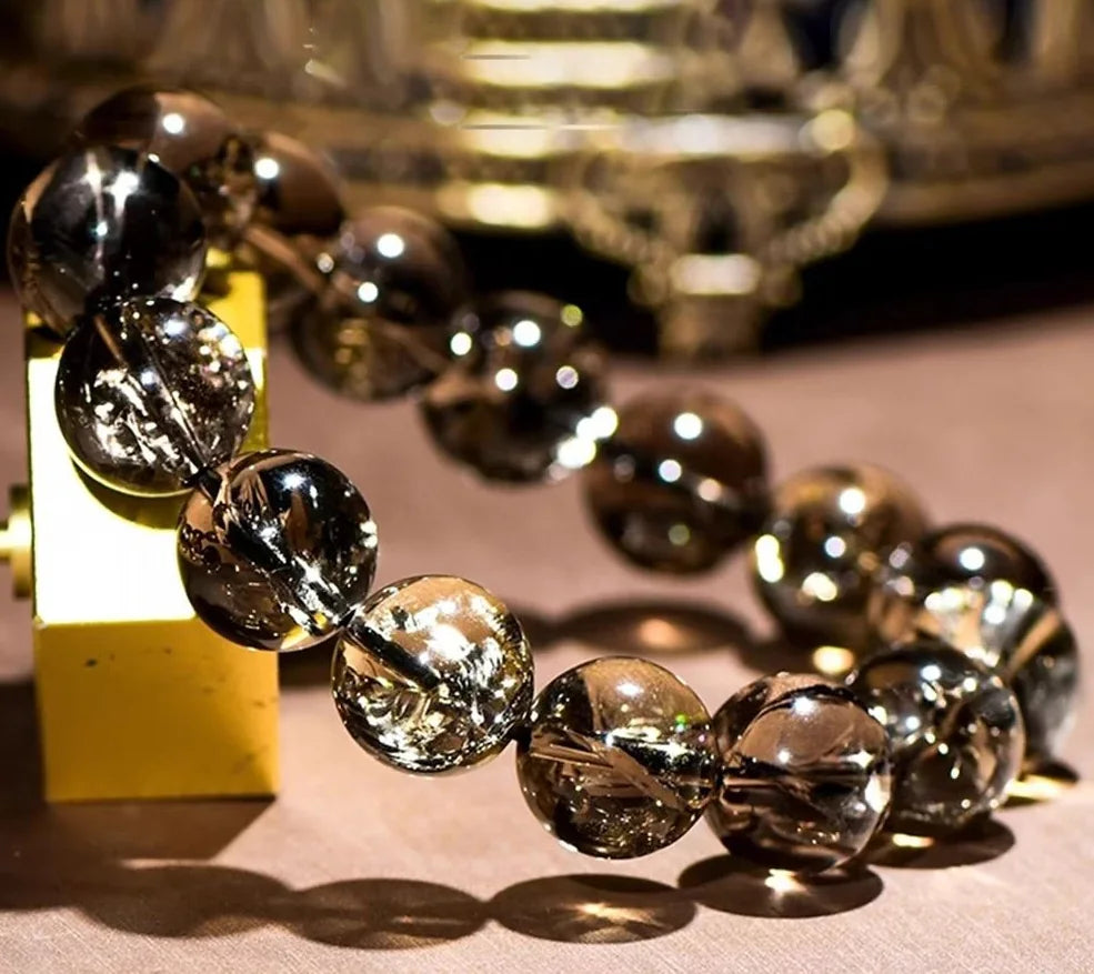 Single-Layer Bracelet｜Smoky Quartz Mist·Himalayan Dark Light——A Wristbound Guardian of Calm