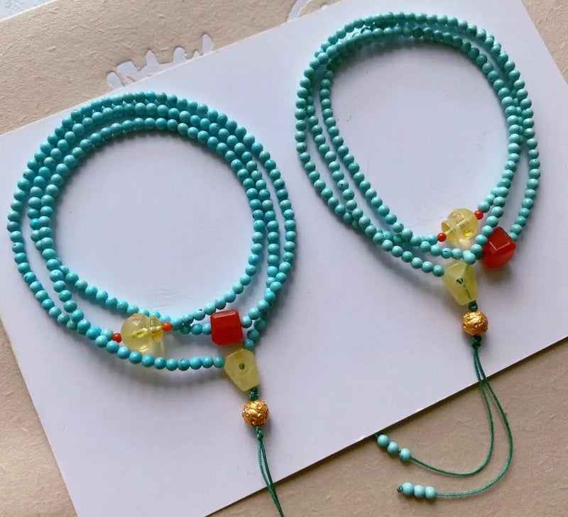 Multi-Wrap Turquoise｜Sun &amp; Ember Amber · Earth Resonance