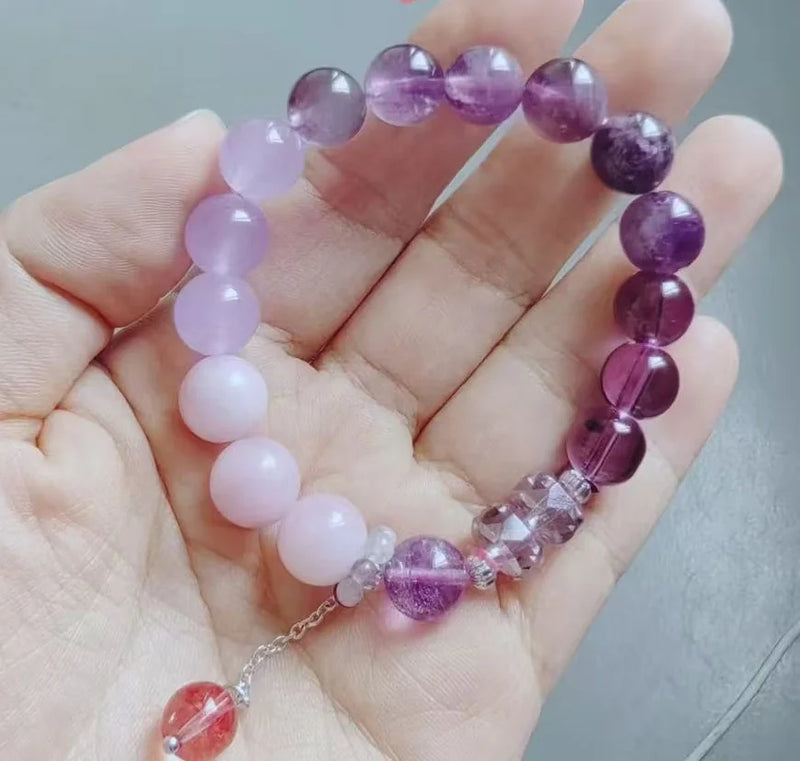 Nine Purple Fire Bracelet｜Sunset-Infused Amethyst · Tibetan Artisan Energy