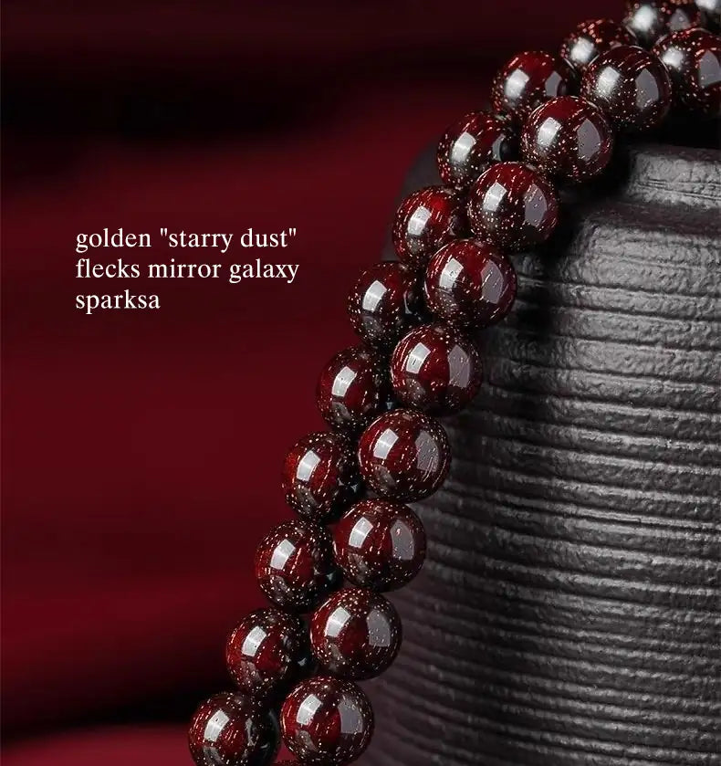 [Deep Jade] 108-Piece Antique Burma Rosewood Mala｜Scholars' Study Heirloom, Nature's Glass Patina