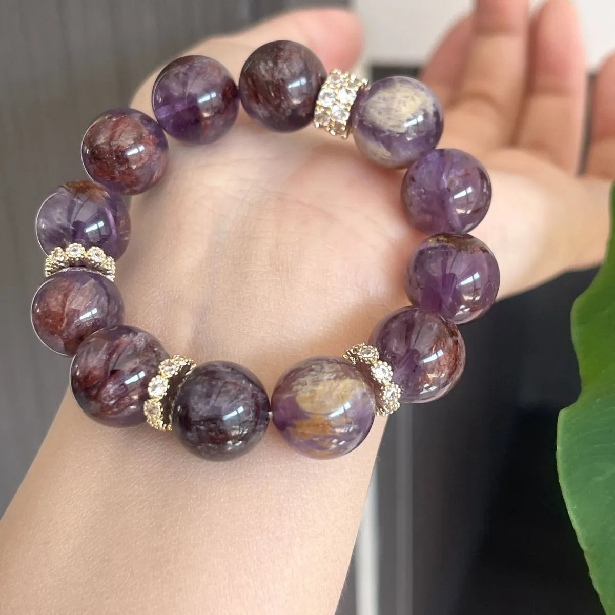 Zircon Amethyst Bracelet｜Tibetan Starlight · Artisan Crafted
