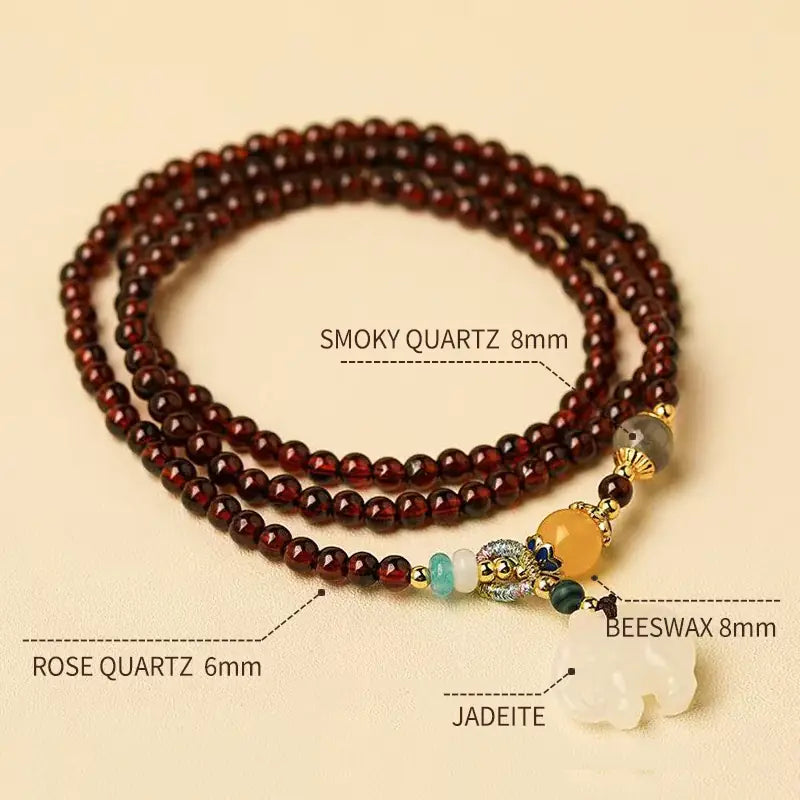 Tibetan-Inspired Rose Quartz Bracelet | Gentle Glow, Inner Ease