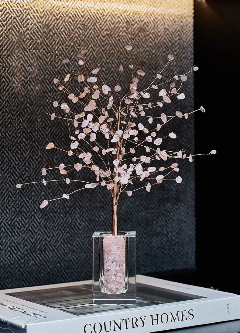 Illuminate Your Sanctuary: Natural Crystal Healing Tree Decor