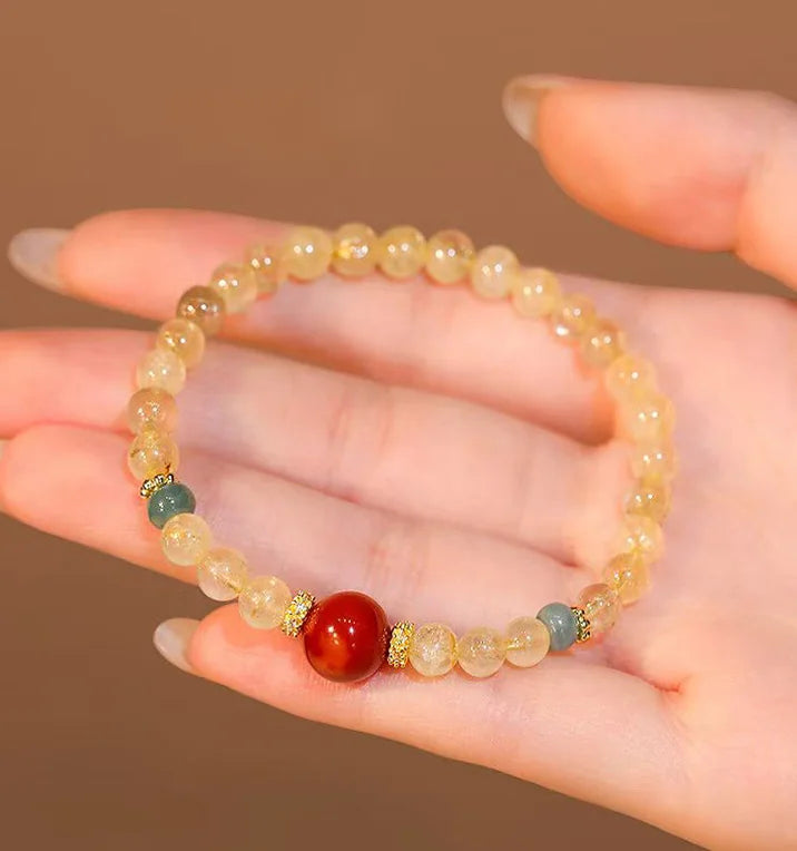 Himalayan Golden Radiance｜Citrine & Rose Quartz Bracelet