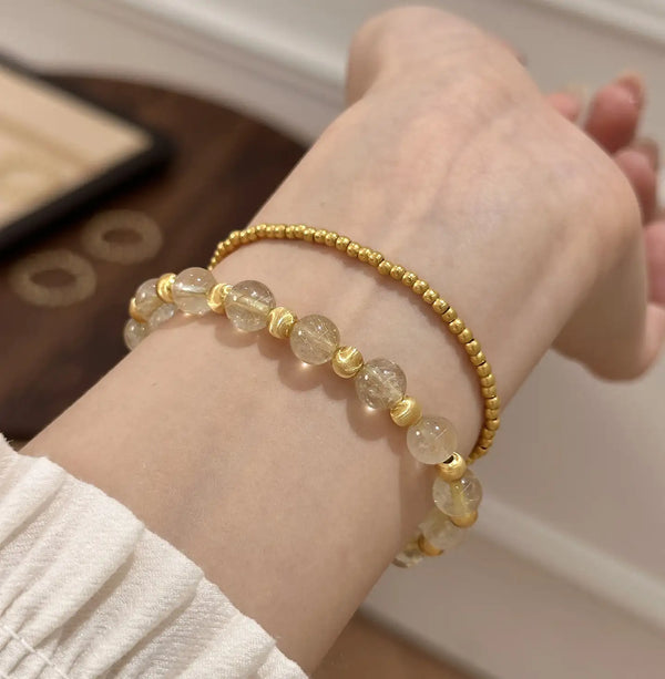 Natural Citrine Bracelet｜Himalayan Sunlit Glow ·  Charm of Prosperity & Vitality