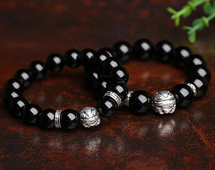 Obsidian Pi Xiu Bracelet｜Trinity Guardianship·Volcanic Soul