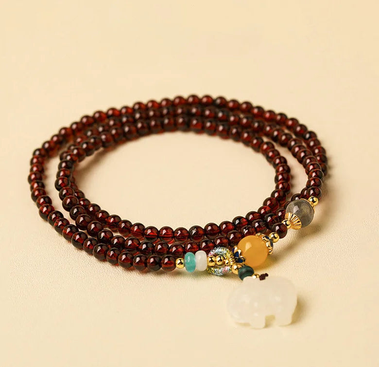 Tibetan-Inspired Rose Quartz Bracelet | Gentle Glow, Inner Ease