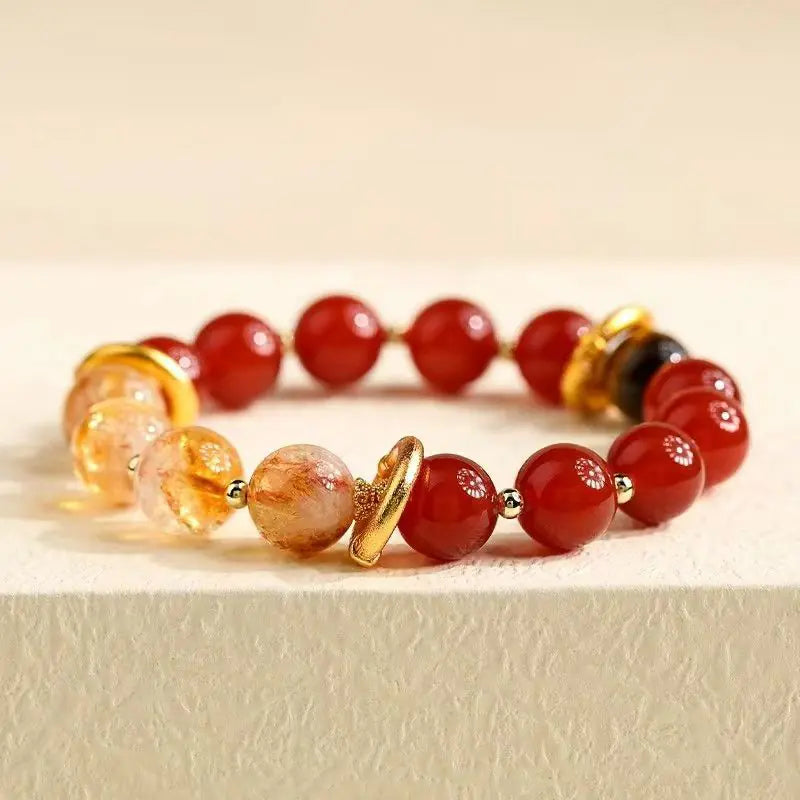 "Sunrise Within" Citrine & Rose Quartz Bracelet｜Heart-Solar Synergy × Abundance Resonance