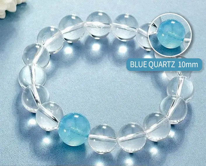 Pure Resonance · Tibetan Craft｜Clear Quartz & Blue Quartz Bracelet