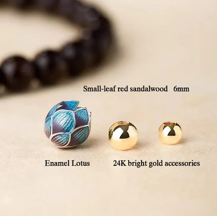 Sacred Lotus & Santal｜Tibetan Sandalwood Bracelet
