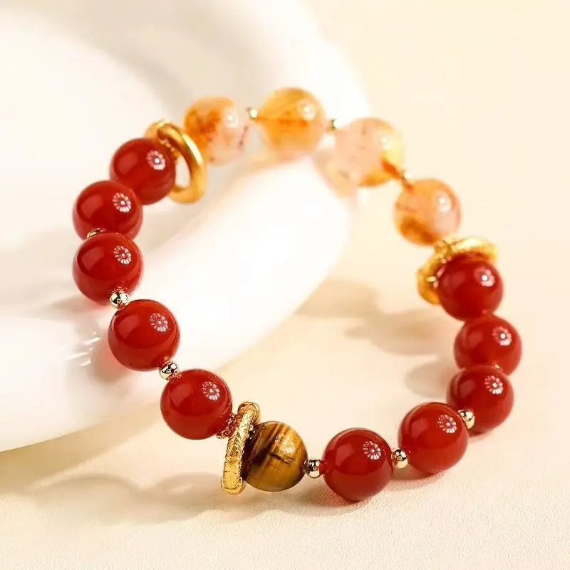 "Sunrise Within" Citrine & Rose Quartz Bracelet｜Heart-Solar Synergy × Abundance Resonance