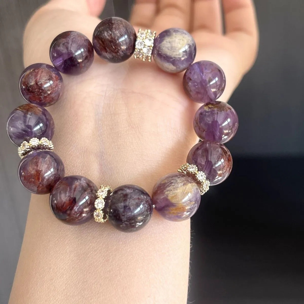Zircon Amethyst Bracelet｜Tibetan Starlight · Artisan Crafted