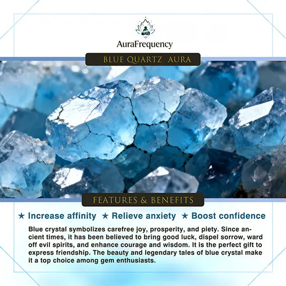 Himalayan Heaven & Earth Mala - Blue Quartz & Green Sandalwood 10mm Beads